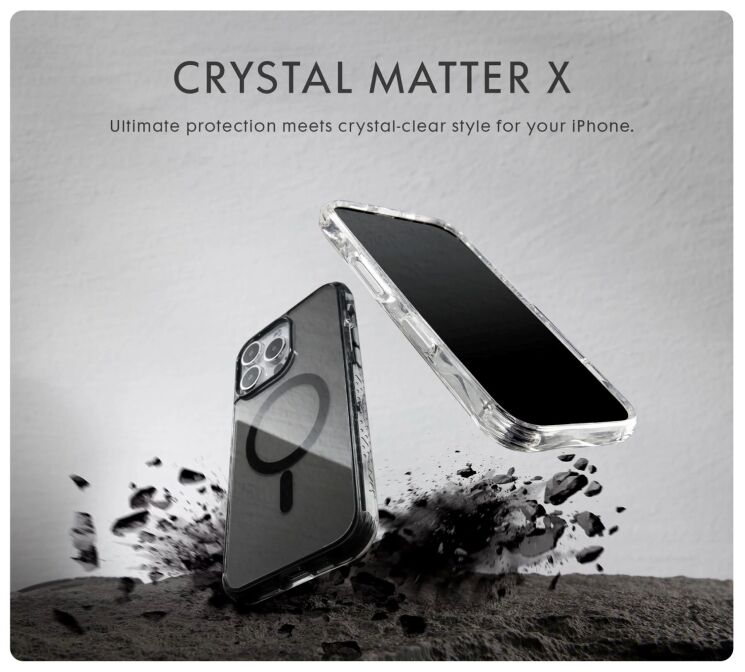 Защитный чехол Laut CRYSTAL MATTER X для Apple iPhone 16 Pro - Crystal: фото 6 из 9