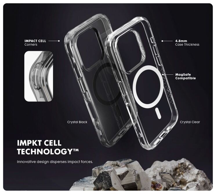 Защитный чехол Laut CRYSTAL MATTER X для Apple iPhone 16 Pro - Crystal: фото 8 из 9