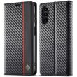 Защитный чехол LC.IMEEKE Carbon Fiber для Samsung Galaxy S25 (S931) - Vertical Stripe (375351B)