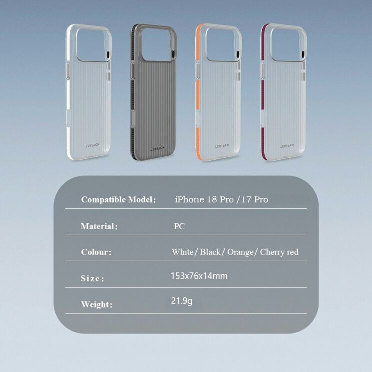 Захисний чохол LEREACH TOC Series для iPhone 18 Pro Max / 17 Pro Max - Orange: фото 11 з 11