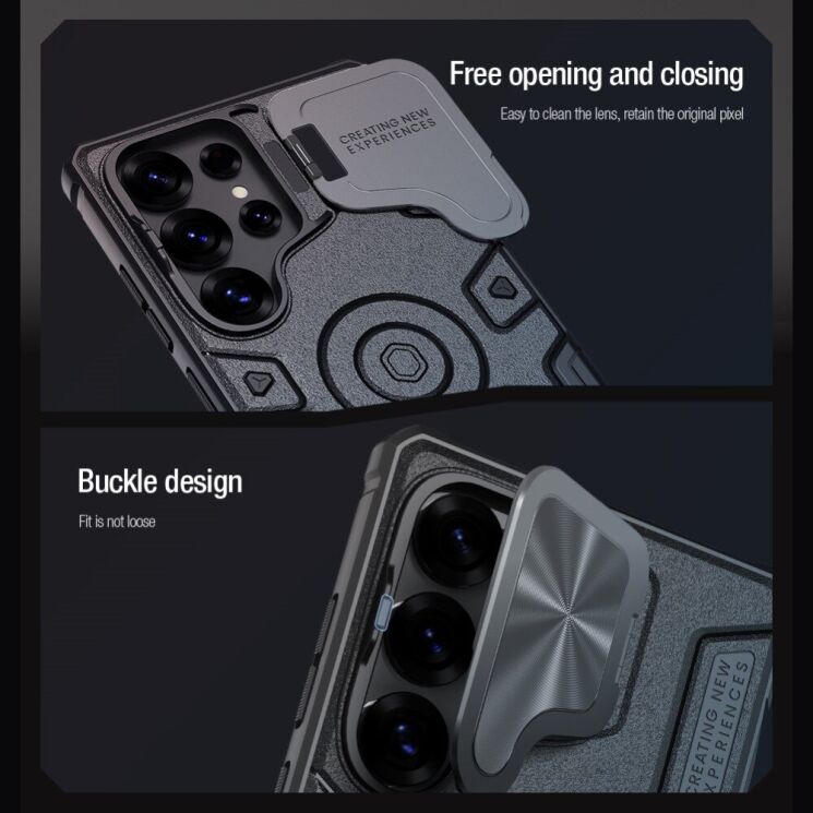 Защитный чехол NILLKIN CamShield Armor Prop Magnetic Case для Samsung Galaxy S25 Ultra (S938) - Black: фото 8 из 19