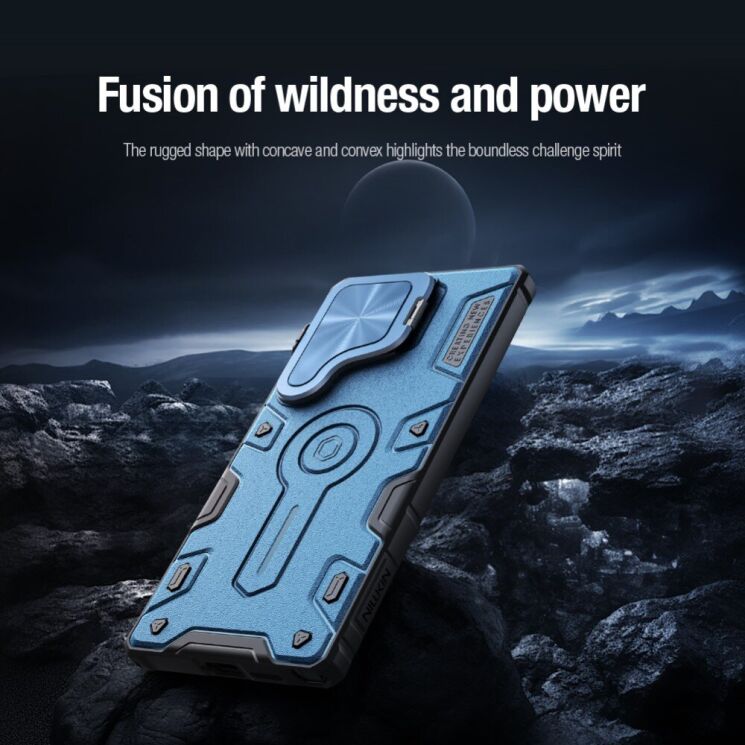 Защитный чехол NILLKIN CamShield Armor Prop Magnetic Case для Samsung Galaxy S25 Ultra (S938) - Black: фото 14 из 19