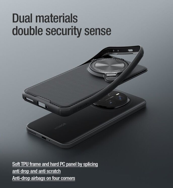 Захисний чохол NILLKIN CamShield Prop Magnetic для Honor Magic 7 Pro - Black: фото 14 з 19