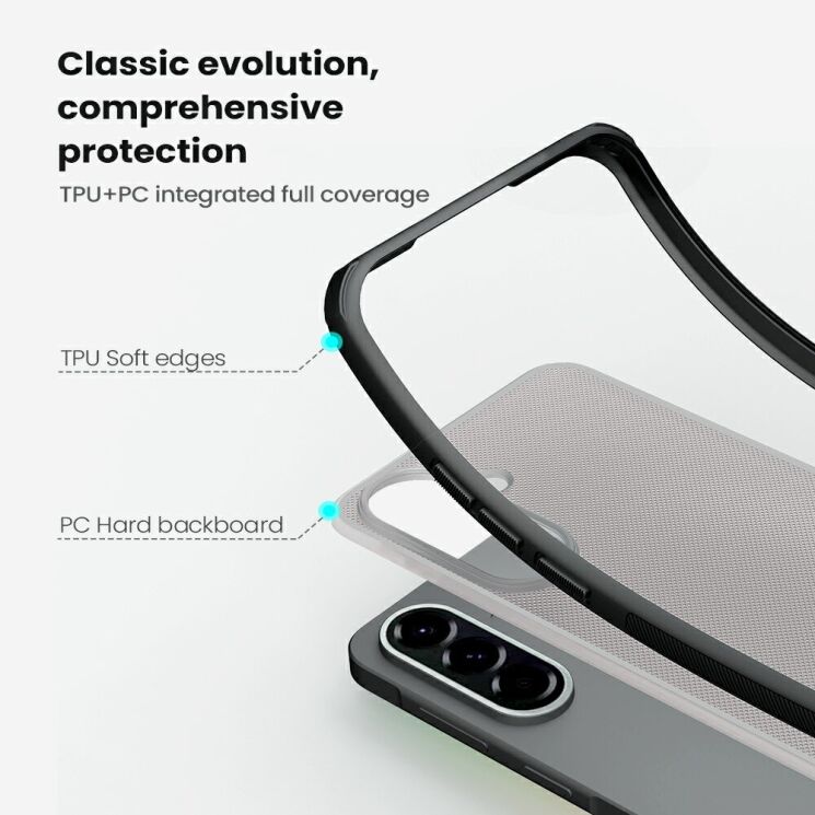 Защитный чехол NILLKIN Super Frosted Shield Pro для Samsung Galaxy A57 (A576) - Transparent Black: фото 9 из 14