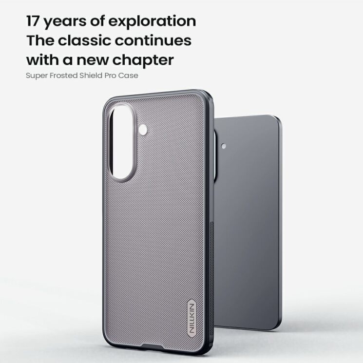 Защитный чехол NILLKIN Super Frosted Shield Pro для Samsung Galaxy A57 (A576) - Transparent Black: фото 6 из 14