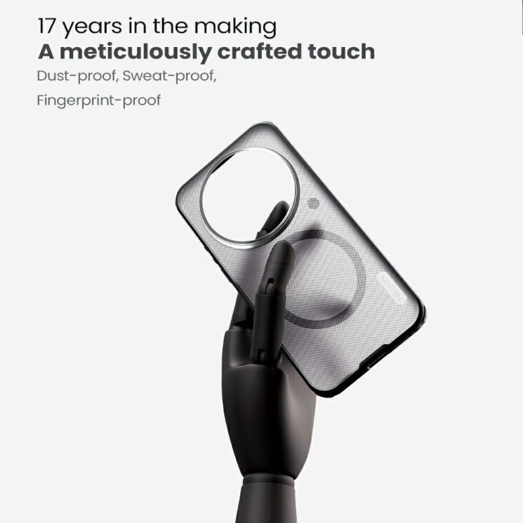 Защитный чехол NILLKIN Super Frosted Shield Pro Magnetic для Xiaomi 17 Ultra - Transparent Black: фото 8 из 16