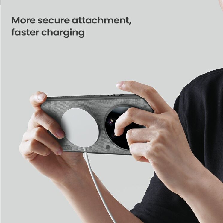 Защитный чехол NILLKIN Super Frosted Shield Pro Magnetic для Xiaomi 17 Ultra - Transparent Black: фото 13 из 16