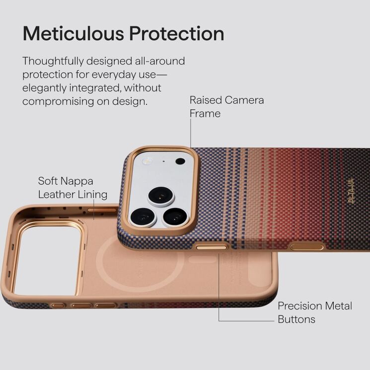 Захисний чохол Pitaka Summa Case для iPhone 18 Pro (KI1802SP) - Sunset: фото 9 з 13
