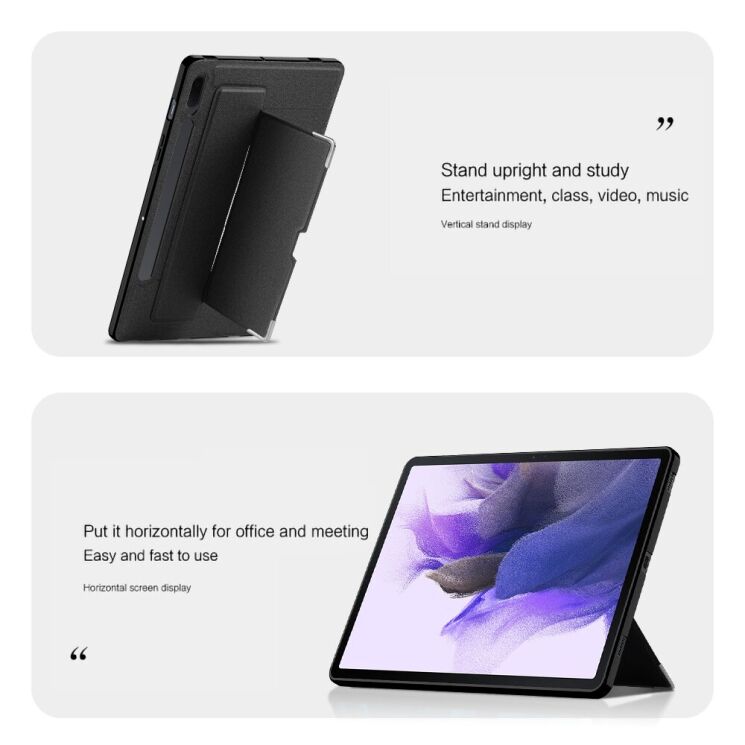 Защитный чехол Reframe Stand Ease для Samsung Galaxy Tab S7 FE (T730/T736) - Black: фото 9 из 9