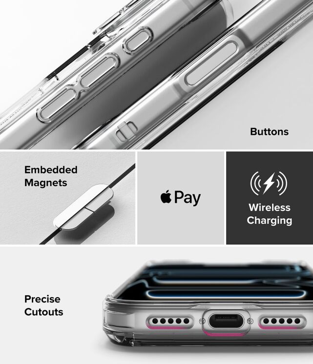 Защитный чехол Ringke Fusion Card Magnetic для iPhone 17 Pro (8800328818682) - Clear: фото 15 из 19