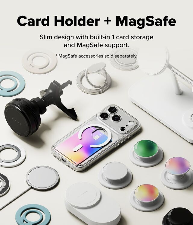 Защитный чехол Ringke Fusion Card Magnetic для iPhone 17 Pro (8800328818682) - Clear: фото 4 из 19