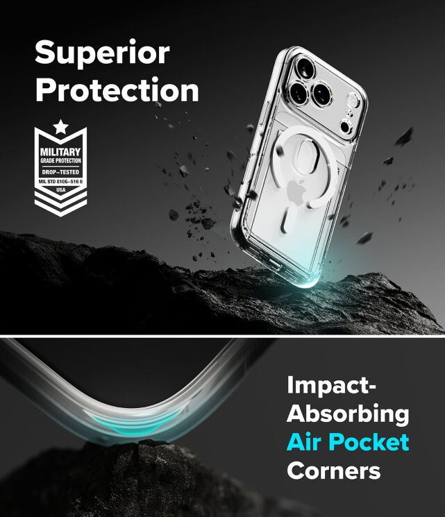 Защитный чехол Ringke Fusion Card Magnetic для iPhone 17 Pro (8800328818682) - Clear: фото 10 из 19
