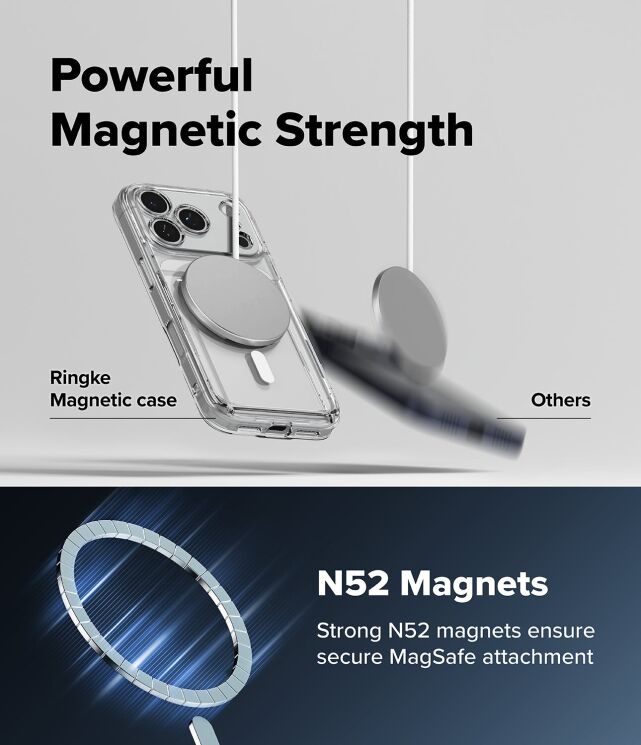 Защитный чехол Ringke Fusion Card Magnetic для iPhone 17 Pro (8800328818682) - Clear: фото 7 из 19