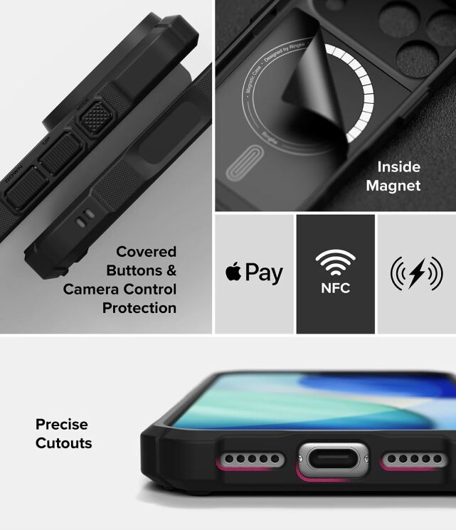 Защитный чехол Ringke Rugged Gear Magnetic для iPhone 18 Pro (8800380463325) - Dark Green (423775DG) Защитный чехол Ringke Rugged Gear Magnetic для iPhone 18 Pro (8800380463325) - Dark Green: фото 14 из 16