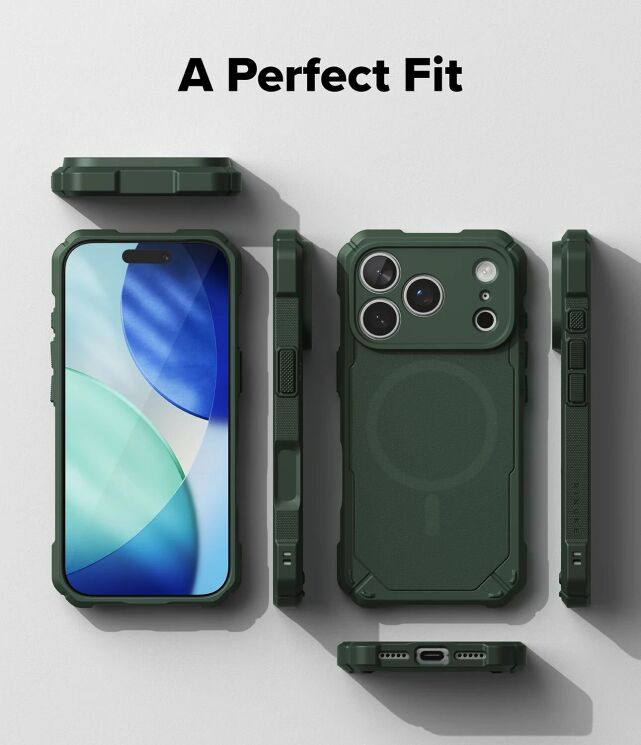 Защитный чехол Ringke Rugged Gear Magnetic для iPhone 18 Pro (8800380463325) - Dark Green (423775DG) Защитный чехол Ringke Rugged Gear Magnetic для iPhone 18 Pro (8800380463325) - Dark Green: фото 12 из 16