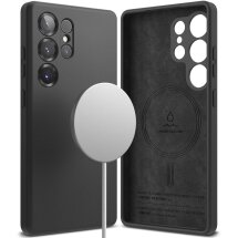 Защитный чехол Ringke Silicone Magnetic для Samsung Galaxy S25 Ultra (S938) 8800274969278 - Black: фото 1 из 14