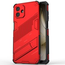 Захисний чохол з підставкою Deexe Bibercas для Samsung Galaxy A07 (A075) - Red: фото 1 з 7