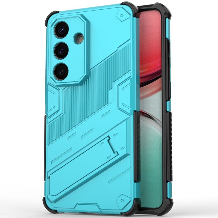 Захисний чохол з підставкою Deexe Bibercas для Samsung Galaxy S26 Plus (S947) - Baby Blue: фото 1 з 9