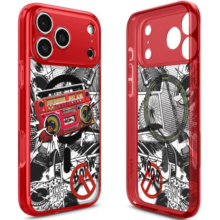 Захисний чохол Spigen c11 Series Blast Edition (Mag Fit) для iPhone 17 Pro - Red: фото 4 з 13