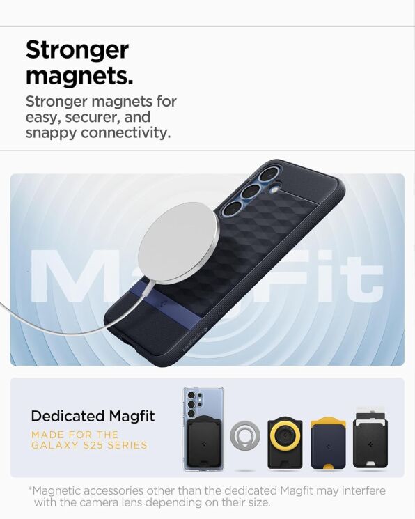 Защитный чехол Spigen (SGP) Caseology Parallax (MagFit) by Spigen для Samsung Galaxy S25 (S931) ACS09064 - Navy Violet: фото 18 из 18