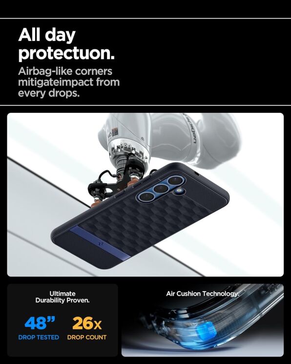 Защитный чехол Spigen (SGP) Caseology Parallax (MagFit) by Spigen для Samsung Galaxy S25 (S931) ACS09064 - Navy Violet: фото 17 из 18