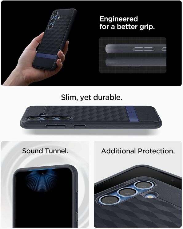Защитный чехол Spigen (SGP) Caseology Parallax (MagFit) by Spigen для Samsung Galaxy S25 (S931) ACS09064 - Navy Violet: фото 15 из 18