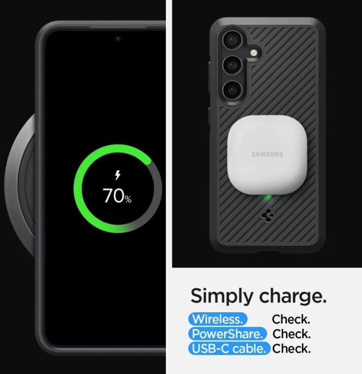 Защитный чехол Spigen (SGP) Core Armor для Samsung Galaxy S24 (S921) - Matte Black: фото 12 из 13
