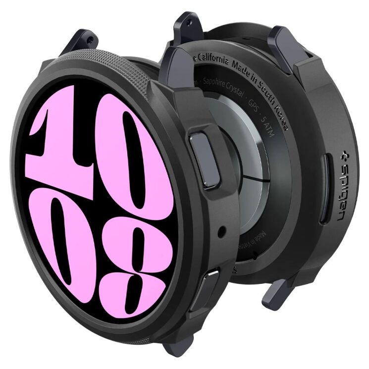 Защитный чехол Spigen (SGP) Liquid Air Case для Samsung Galaxy Watch 6 (40mm) - Matte Black: фото 13 из 18