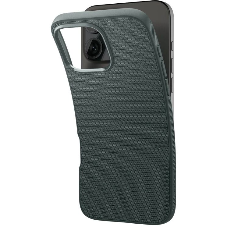 Защитный чехол Spigen (SGP) Liquid Air для Apple iPhone 16 Pro - Abyss Green: фото 7 из 16
