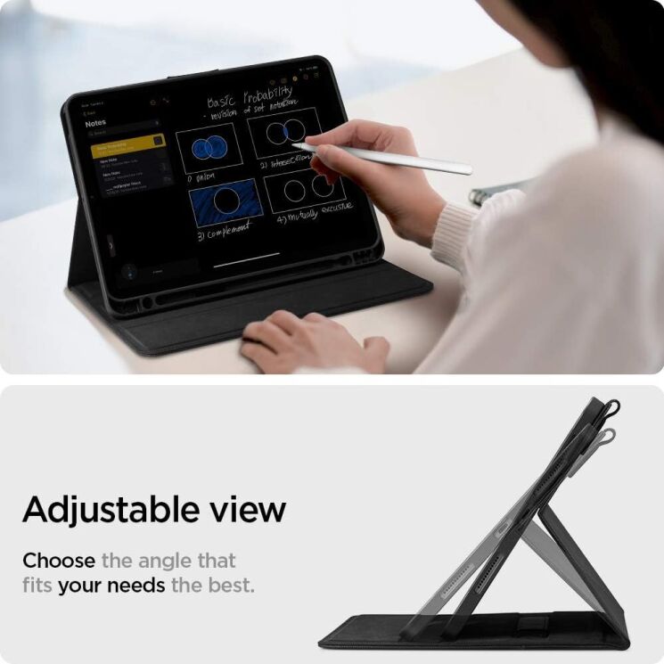 Защитный чехол Spigen (SGP) Liquid Air Folio для Apple iPad Air 4 / 5 10.9 (2020/2022) ACS02246 - Black: фото 19 из 21