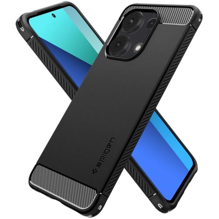 Захисний чохол Spigen (SGP) Rugged Armor для Xiaomi Redmi Note 13 - Matte Black: фото 3 з 16