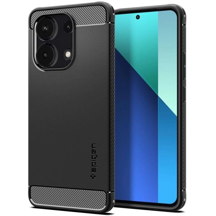 Захисний чохол Spigen (SGP) Rugged Armor для Xiaomi Redmi Note 13 - Matte Black: фото 1 з 16