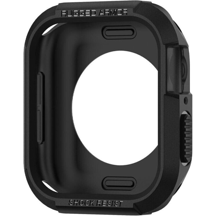 Защитный чехол Spigen (SGP) Rugged Armor (FW) для Apple Watch 44 / SE 44 mm (062CS24469) - Black (251870B) Защитный чехол Spigen (SGP) Rugged Armor (FW) для Apple Watch 44 / SE 44 mm (062CS24469) - Black: фото 6 из 15