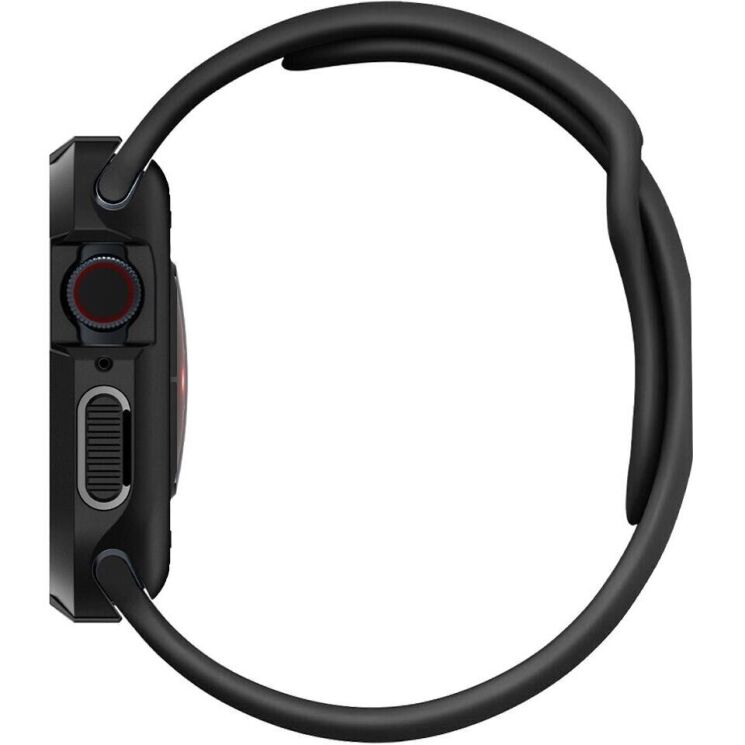 Защитный чехол Spigen (SGP) Rugged Armor (FW) для Apple Watch 44 / SE 44 mm (062CS24469) - Black (251870B) Защитный чехол Spigen (SGP) Rugged Armor (FW) для Apple Watch 44 / SE 44 mm (062CS24469) - Black: фото 8 из 15