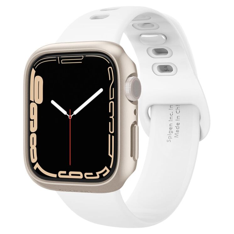 Захисний чохол Spigen (SGP) Thin Fit (FW) для Apple Watch 41 mm (7 / 8 / 9 Series) - Starlight: фото 4 з 16