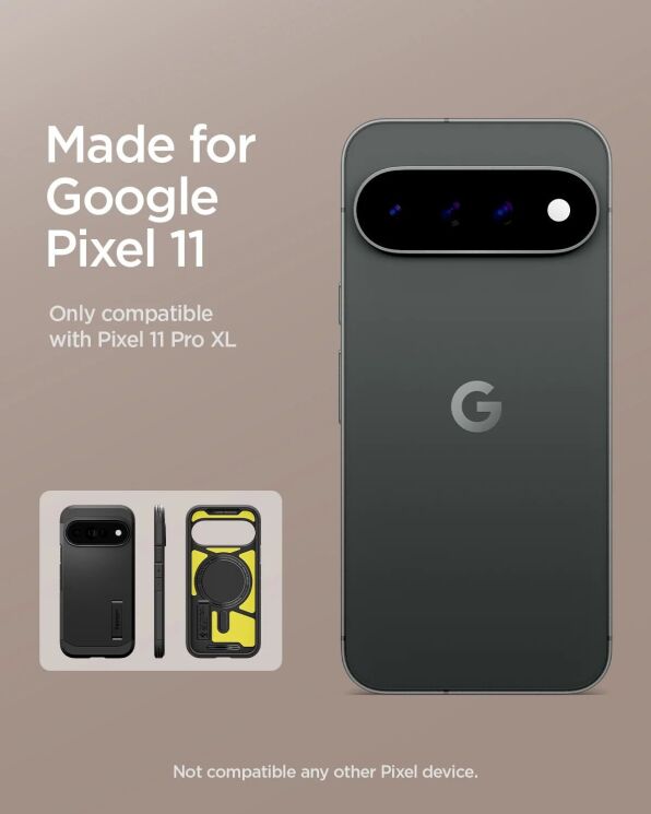 Защитный чехол Spigen Tough Armor (MagFit) для Google Pixel 11 Pro XL (ACS11453) - Black: фото 8 из 12