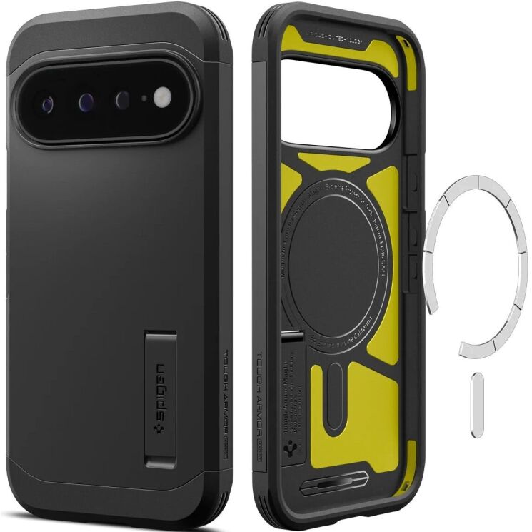 Защитный чехол Spigen Tough Armor (MagFit) для Google Pixel 11 Pro XL (ACS11453) - Black: фото 2 из 12