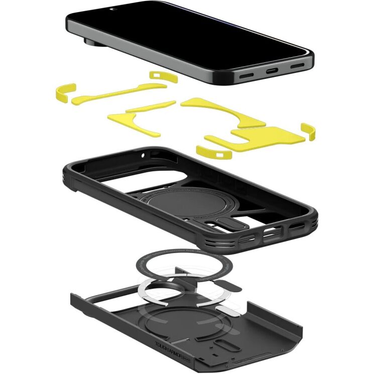 Защитный чехол Spigen Tough Armor (MagFit) для Google Pixel 11 Pro XL (ACS11453) - Black: фото 5 из 12