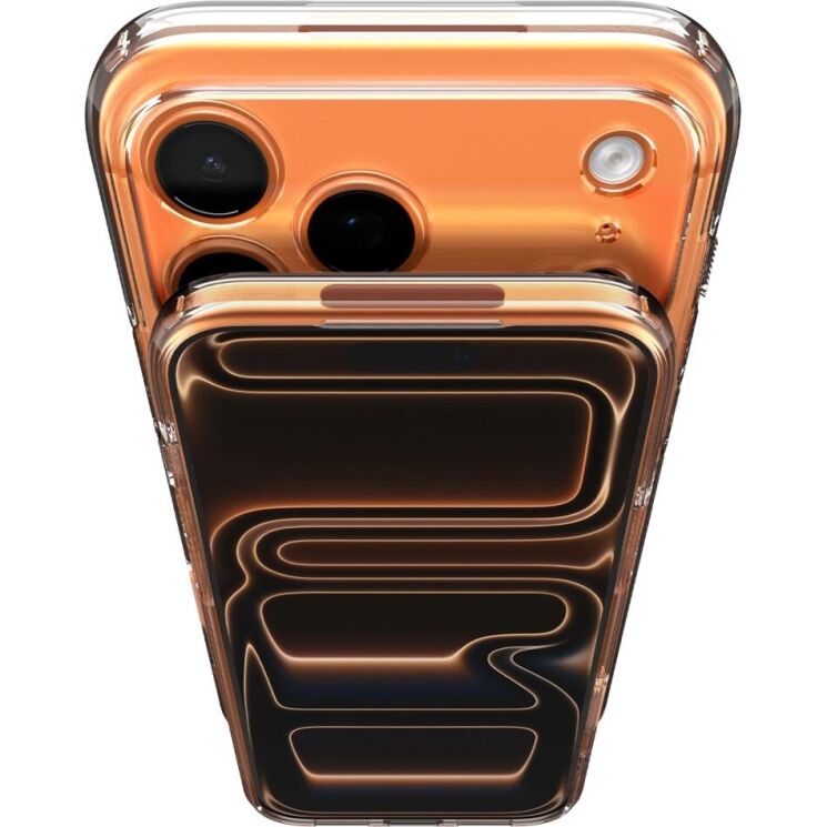 Защитный чехол Spigen Ultra Hybrid T MagFit для iPhone 17 Pro Max (ACS10474) - Glossy Orange: фото 8 из 15