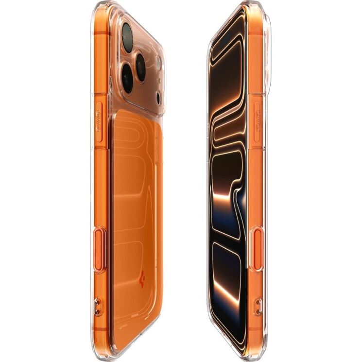 Защитный чехол Spigen Ultra Hybrid T MagFit для iPhone 17 Pro Max (ACS10474) - Glossy Orange: фото 6 из 15
