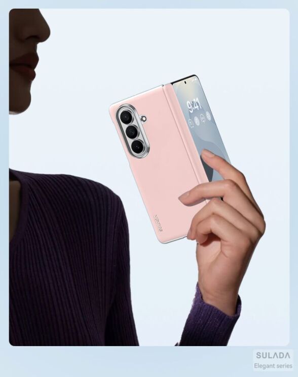 Захисний чохол SULADA Magnetic Leather Case для Samsung Galaxy Fold 8 Ultra - Purple: фото 10 з 12