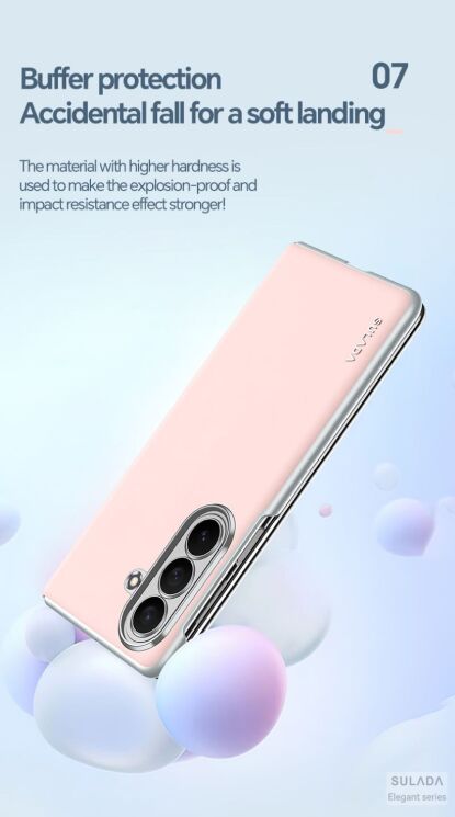 Захисний чохол SULADA Magnetic Leather Case для Samsung Galaxy Fold 8 Ultra - Purple: фото 12 з 12