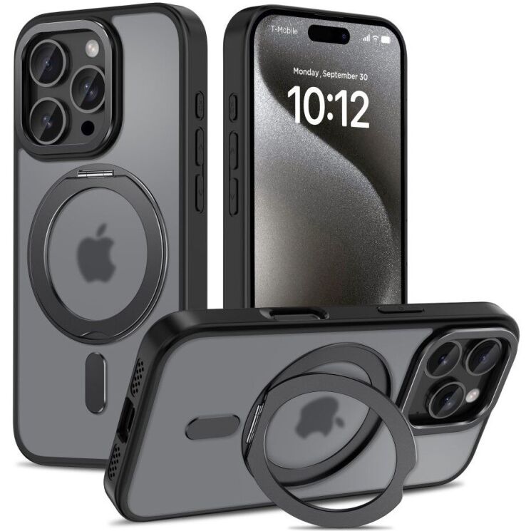 Защитный чехол Tech-Protect MagRing MagSafe для Apple iPhone 16 Pro Max - Matte Black: фото 1 из 7