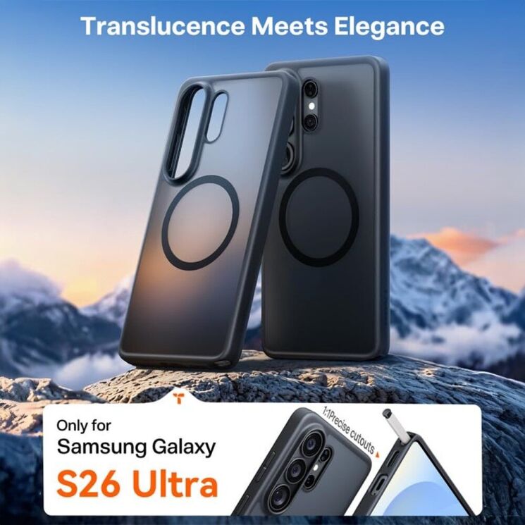 Защитный чехол TORRAS Guardian-Mag (with MagSafe) для Samsung Galaxy S26 Ultra - Black: фото 6 из 8
