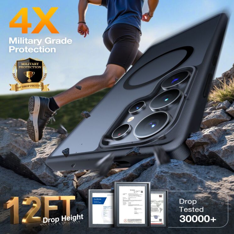 Защитный чехол TORRAS Guardian-Mag (with MagSafe) для Samsung Galaxy S26 Ultra - Clear: фото 4 из 6