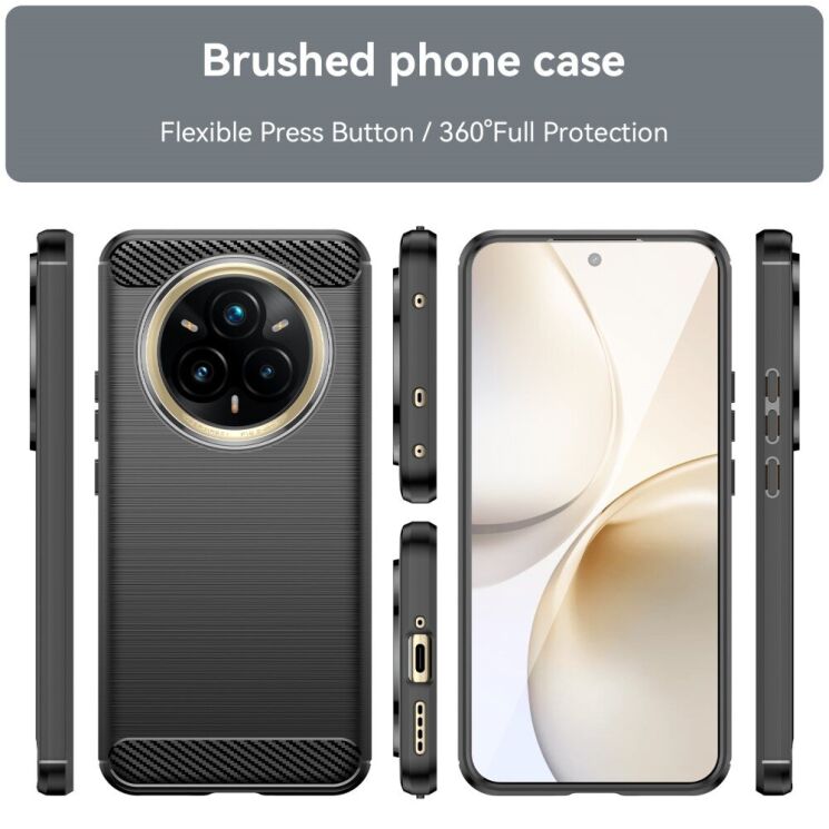 Защитный чехол UniCase Carbon для Realme 14 Pro Plus - Blue: фото 3 из 8