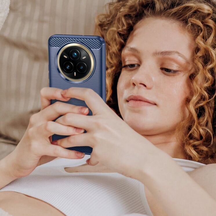 Защитный чехол UniCase Carbon для Realme 14 Pro Plus - Blue: фото 8 из 8