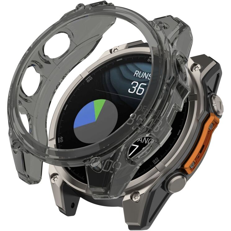 Захисний чохол UniCase Clear Cover для Garmin Fenix 8 (43mm) - Transparent Black: фото 1 з 7