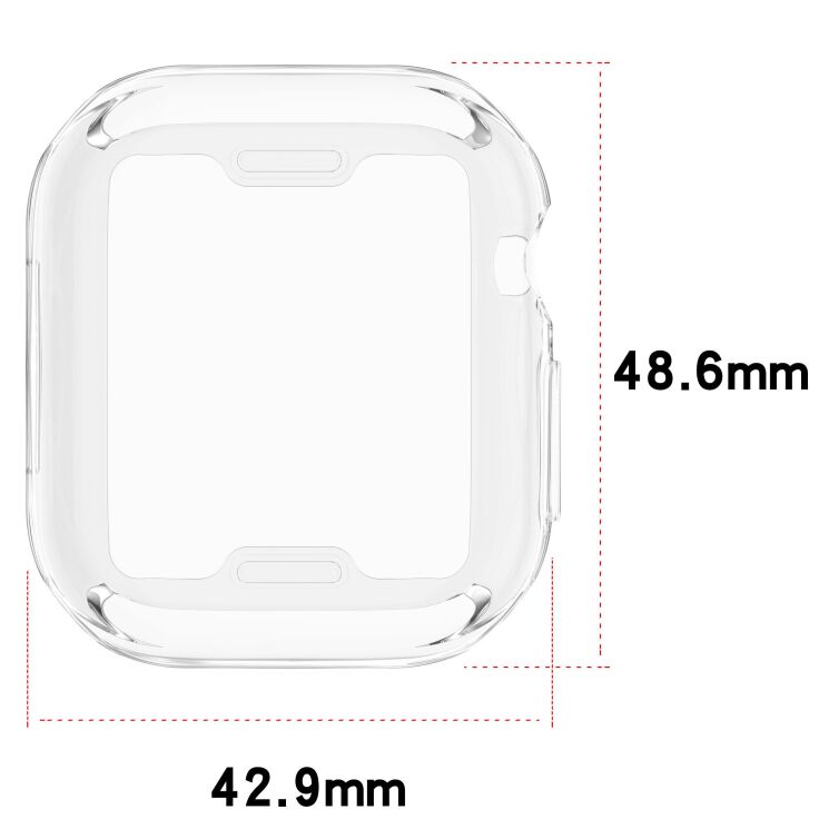 Защитный чехол UniCase Crystal Cover для Apple Watch 12 46mm - Transparent: фото 7 из 7