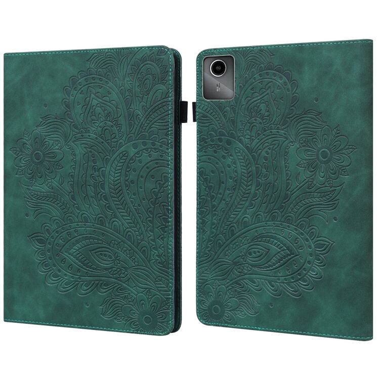 Захисний чохол UniCase Flower для Lenovo Tab M11 (TB330) / Xiaoxin Pad 2024 - Green: фото 1 з 10